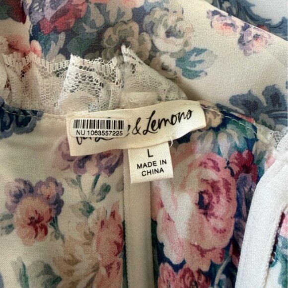 For Love & Lemons Audrey Floral Maxi Dress sz L - Picture 14 of 15